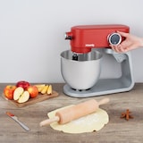 thumbnail of H.Koenig KM124 keukenmachine, professioneel, multifunctioneel, 5 L, roestvrij staal, matrood, krachtig, 800 W, 8 snelheden