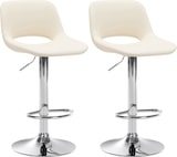 thumbnail of CHEFGASTRO 2er Set Barhocker ACAPULCO Kunstleder Chrom HxBxT 86x42x46cm Kunstleder Creme Barstuhl