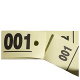 thumbnail of Lot de 20 Carnet 50 Tickets Vestiaires cartonnés - jaune