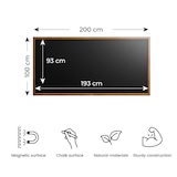 thumbnail of ALLboards Lavagna magnetica da gesso nera 200x100 cm con cornice in legno