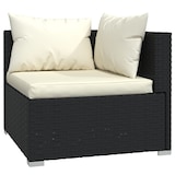 thumbnail of vidaXL 3-Sitzer-Sofa mit Kissen Schwarz Poly Rattan