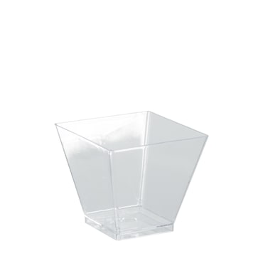 Verrines mini cube réutilisables transparentes 6 cL par 20