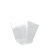 thumbnail of Verrines mini cube réutilisables transparentes 6 cL par 20