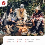 thumbnail of Victoria Plancha Cocina Hierro Fundido Curado Inducción Parrilla Reversible 33X21cm para Fuego Barbacoa, VIC-36058, Negro