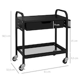 thumbnail of HOMCOM - Rollwagen - 61L x 32,6B x 58,5H cm - schwarz