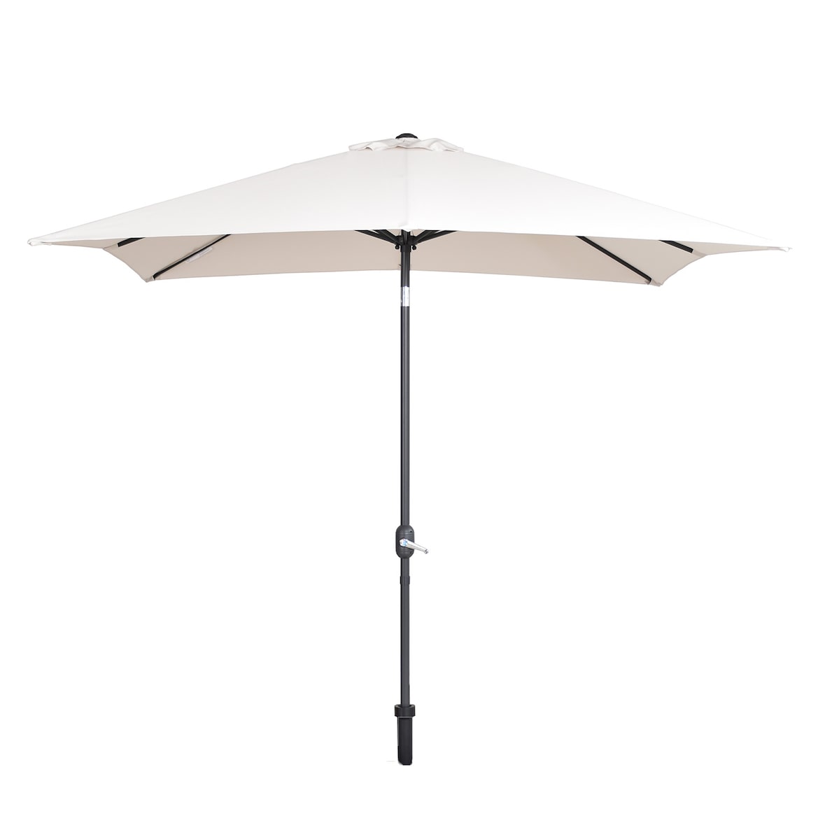 Parasol Cuadrado 250x250 cm Aluminio Antracita Tela Natural 180g