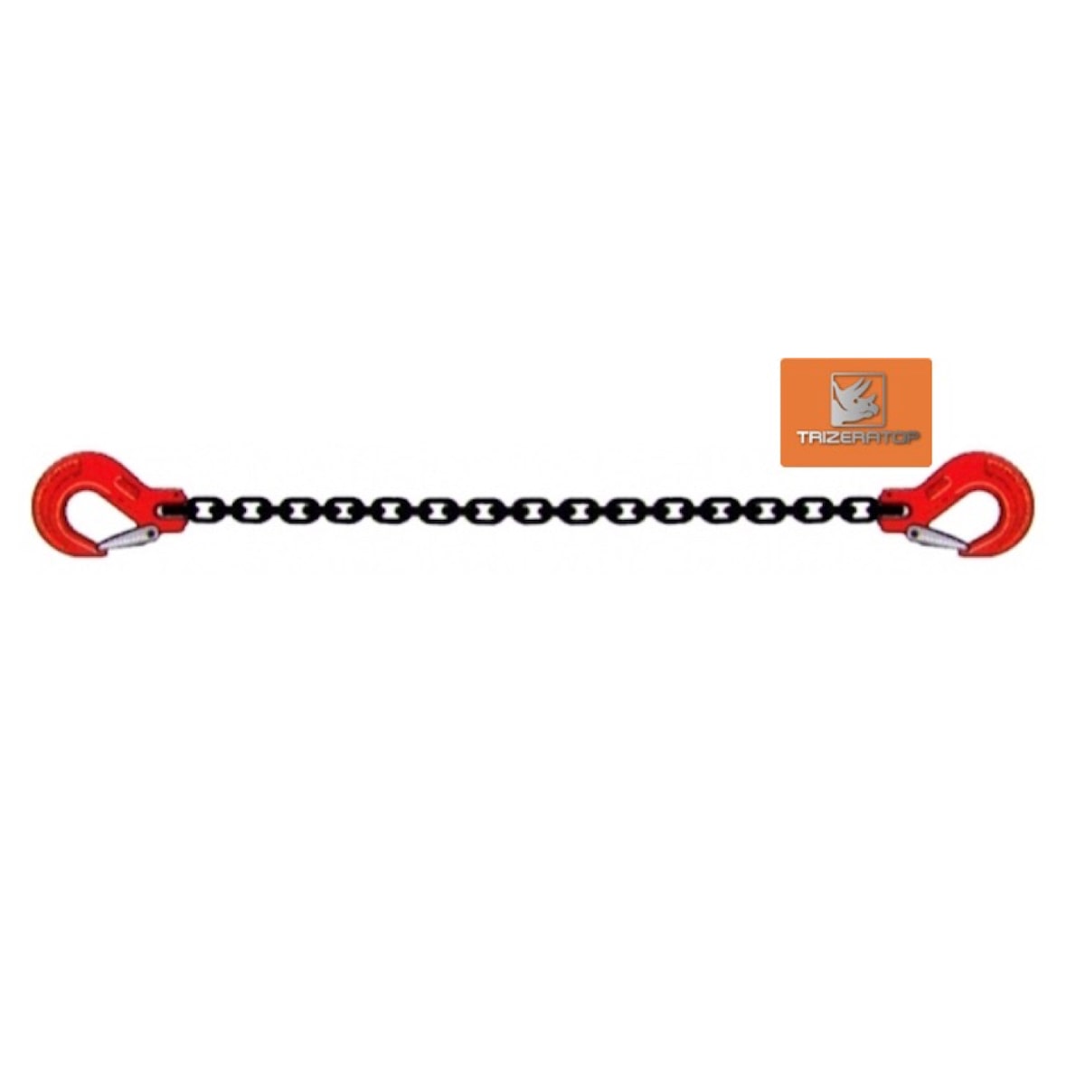 Kettengehänge 1 Strang 10mm Kette mit Haken/Haken Tragkraft 3150 kg 1m