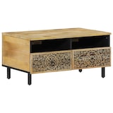 thumbnail of Mesa de centro de madera maciza mango 80x54x40 cm