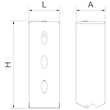 thumbnail of Dispensador de papel higiénico triple en acero inoxidable