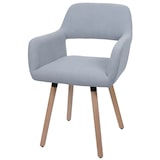 thumbnail of Décoshop26 - Chaise de salle à manger avec accoudoirs 80x56x53 cm en tissu velours côtelé gris clair pieds bois hêtre 04_0009834