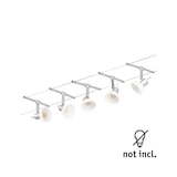 thumbnail of Paulmann Kabelsysteem Sheela Basisset GU5,3  max. 5x10W  dimbaar 230/12V Chroom mat#Opaal 94136