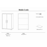 thumbnail of SARMOG MOBILE 2 ANTE KIT L71 P41 H110 in truciolare nobilitato color ossido bianco