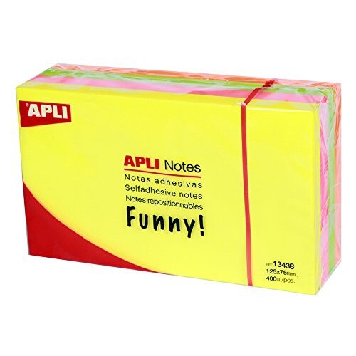Bloc de 400 notes adhésives 75x125 multicolores