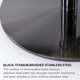 thumbnail of Barhocker Edelstahl Braun höhenverstellbar drehbar mit Rückenlehne und Fußstütze, Nappaleder Sitz, stabiler Standfuß, 116x53x53 cm