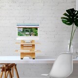 thumbnail of Relaxdays Stehschreibtisch Aufsatz, höhenverstellbar, 2 Ablagen, Bambus, Schreibtischaufsatz, stehend arbeiten, natur