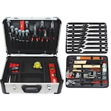 thumbnail of FAMEX 720-18 Profi Alu Werkzeugkoffer bestückt mit Werkzeug und Steckschlüsselsatz mit 108 Feinzahnknarren