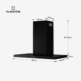 thumbnail of Klarstein Limelight Dunstabzugshaube 90cm Wandhaube 600m³/h schwarz Schwarz
