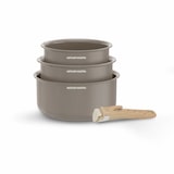 thumbnail of Set de 3 casseroles 16-18-20 cm poignée amovible Taupe  AM1122 usage non-intensif Arthur Martin
