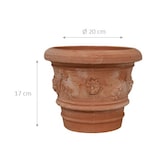thumbnail of Biscottini Blumentöpfe 20x20x17 cm - Runder Terrakotta-Topf - Innentöpfe - Gartenpflanzgefäß für draußen Made in Italy - Runder Balkontopf