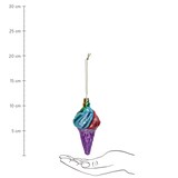thumbnail of Christbaumschmuck Glas 11,7cm Eis in Waffel Figur Handbemalt mit Glitzer Weihnachtsbaum Anhänger Christbaumanhänger Weihnachtsbaumschmuck Eiscreme