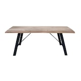 thumbnail of GREGORY Tavolo Da Pranzo Moderno Di Design Massello Cm 250x100 Struttura Nera Piano Naturale Per Sala Da Pranzo Ristorante colore Nero