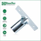 thumbnail of 3x BawiTec Metallstielhalter Set 28mm Metall-Stielhalter für Besen Besenstiel Schrubber Rechen Harke Wischer verzinkt