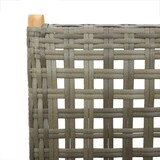 thumbnail of vidaXL Gartenstuhl Verstellbar 6 Stk. Grau Poly Rattan Massivholz