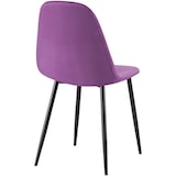 thumbnail of Conjunto de 4 sillas de comedor Napier Lila/Terciopelo