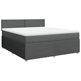 thumbnail of vidaXL Boxspringbett mit Matratze Dunkelgrau 180x200 cm Stoff