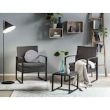 thumbnail of Möbilia Sitzgruppe 5-tlg Polyrattan | 2 Stühle inkl. Kissen B60 x T62 x H80 cm | Tisch B40 x T40 x H37 cm | anthrazit-grau | 10020001 | Serie GARTEN