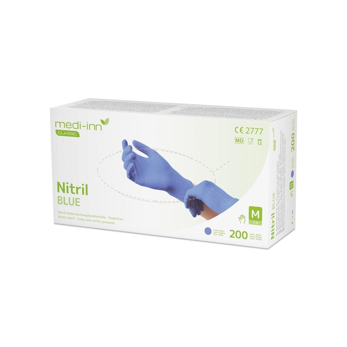 2000 Medi-Inn Nitrilhandschuhe Blue 200  - puderfrei - Gr.XL - Einmalhandschuhe