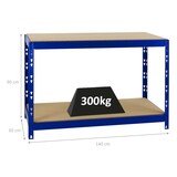 thumbnail of PROREGAL Mega Deal 3x Étagère charge lourde TIGER & 1x Etabli TIGER | 300kg par niveau | Bleu | Étagère de garage etabli de travail bricolage