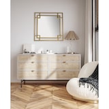 thumbnail of Wandspiegel 60x60 cm Metall Design Hängespiegel Gold, Eisen Dekospiegel Quadratisch mit Rahmen, Spiegel Wand Klein, Flurspiegel Garderobenspiegel