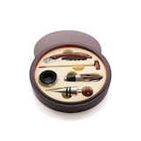 thumbnail of Set da vino Include cavatappi con tagliacapsule e apribottiglie, tappo, dispenser, fermagoccia e termometro.