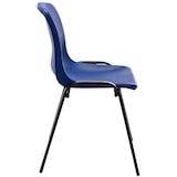 thumbnail of Décoshop26 -Set mit 4 stapelbaren Besucherwartezimmerstühlen aus blauem Kunststoff und Metall 10_0003205