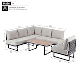 thumbnail of Merax tuin loungeset, 6 personen, grijs