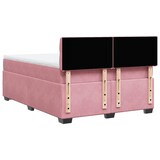 thumbnail of vidaXL Boxspringbett mit Matratze Rosa 160x200 cm Samt