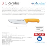 thumbnail of 3 Claveles Proflex - Cuchillo Profesional Carnicero Ancho 18 cm Microban. Amarillo