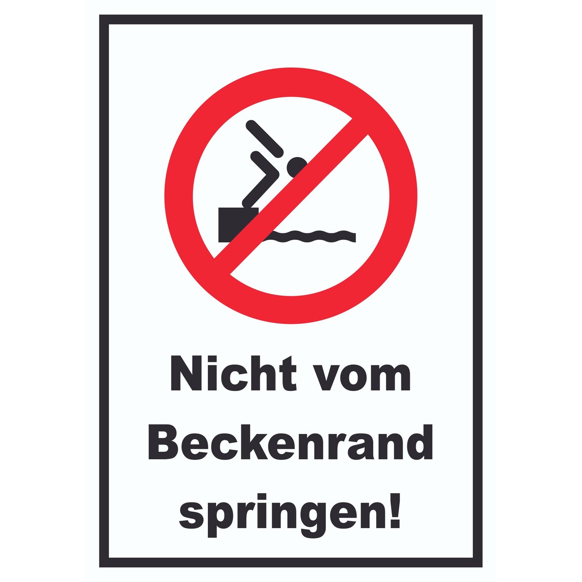 Nicht vom Beckenrand springen Schild A4 (210x297mm)