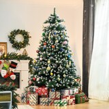 thumbnail of HOMCOM Árbol de Navidad de 2012 Ramas con Soporte Metálico Árbol 210 cm Puntas Blancas Artificial de Navidad Realista para Interiores Verde