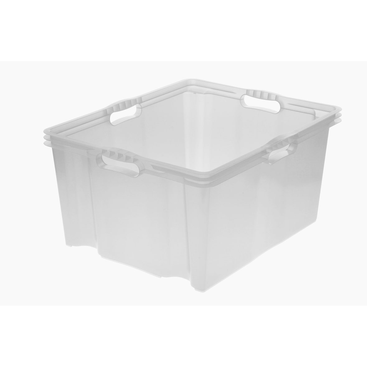 Keeeper - Caja de Almacenaje de Polipropileno con Asas 44L en color Transparente 52x43x26cm - Colección Franz