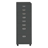 thumbnail of Rollcontainer | HxBxT 115x40x41 cm | Metall 8 Schubladen | Dunkelgrau | Schubladenschrank Stahlschrank Aktenschrank