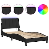 thumbnail of vidaXL Bettgestell mit LED-Leuchten Schwarz 80x200 cm Samt