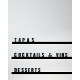 thumbnail of Hungry Club Letter Board « Le Minimaliste » - Lettres noires - Rails noirs - Small pack