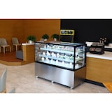 thumbnail of METRO Professional Fahrbare Kühlvitrine GCV1470, 151.5 x 67.5 x 121 cm, 510 L, silber/schwarz