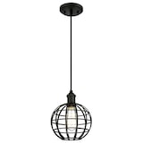 thumbnail of Pendelleuchte Kugel Käfig mattschwarz mit 1 Lampe