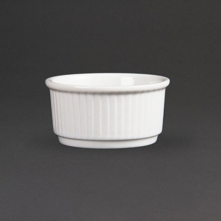 Stapelbare Whiteware ramekins 12,5cl | 12 stuks |  8,2(Ø)x4,5(h)cm