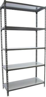 thumbnail of SimonRack Estantería Metálica, 2000x1200x500 mm, 5 Alturas, Bandeja Metal, 200 kg de Punto Flexión, Antracita/Galva - Simonclick