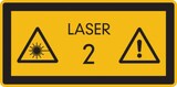 thumbnail of Warnschild, Laser 2 - 52x26 mm Folie selbstklebend
