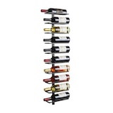 thumbnail of Relaxdays Weinregal Wand, 10 Flaschen, Metall, HxBxT: 116,5 x 27 x 10 cm, Wein Wandregal, Weinflaschenregal, schwarz